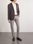 Canali - Cotton and Silk-Blend Polo Shirt - Neutrals