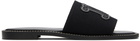 Max Mara Black Gene Sandals