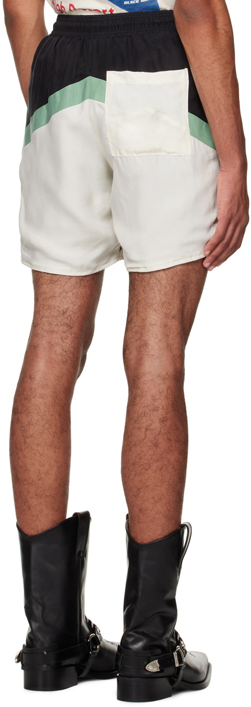 Rhude Black & Off-White Rhude Awakening Shorts