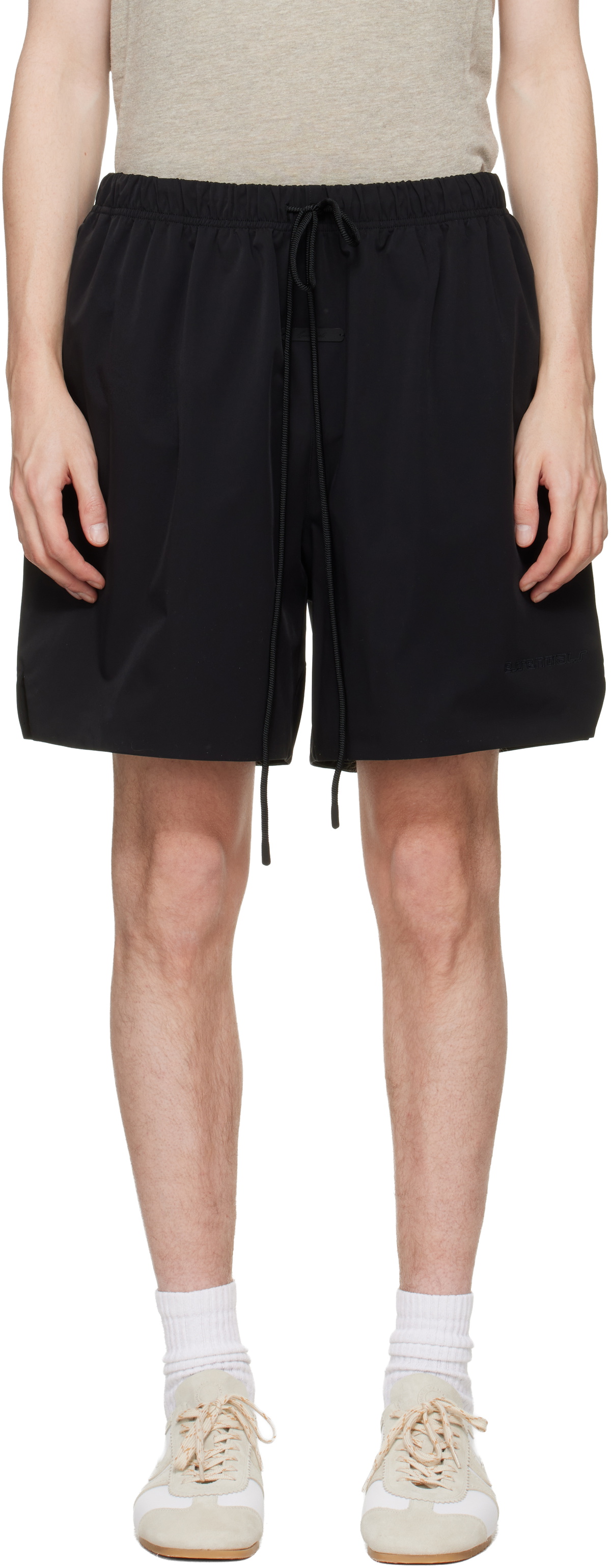 Fear of God ESSENTIALS Black Active Trace Classic Split Shorts