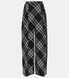 Burberry Checked wool wide-leg pants