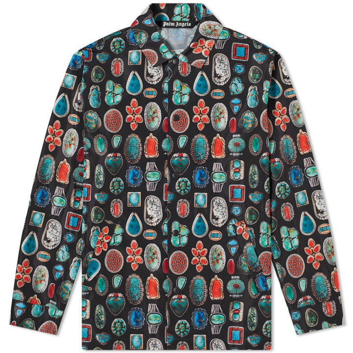 Photo: Palm Angels Jewel Print Coach Jacket