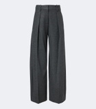 Brunello Cucinelli Pleated wool and cashmere wide-leg pants