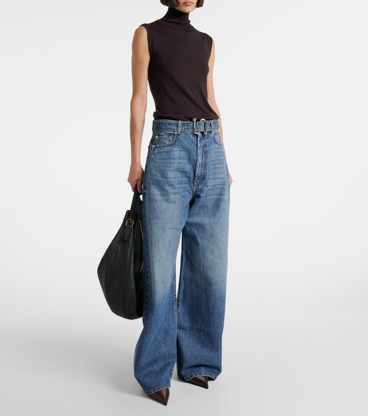 Sportmax Vertigo knitted virgin wool top