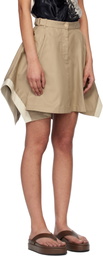 3.1 Phillip Lim Khaki Flounce Miniskirt
