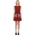 Valentino Red Double Pocket A-Line Dress