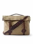 Bleu de Chauffe - Gaston Leather-Trimmed Cotton-Canvas Messenger Bag