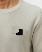 C.P. Company Metropolis Merino Wool Plain Jumper Grey - Mens - Sweatshirts