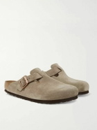 Birkenstock - Boston Suede Clogs - Brown