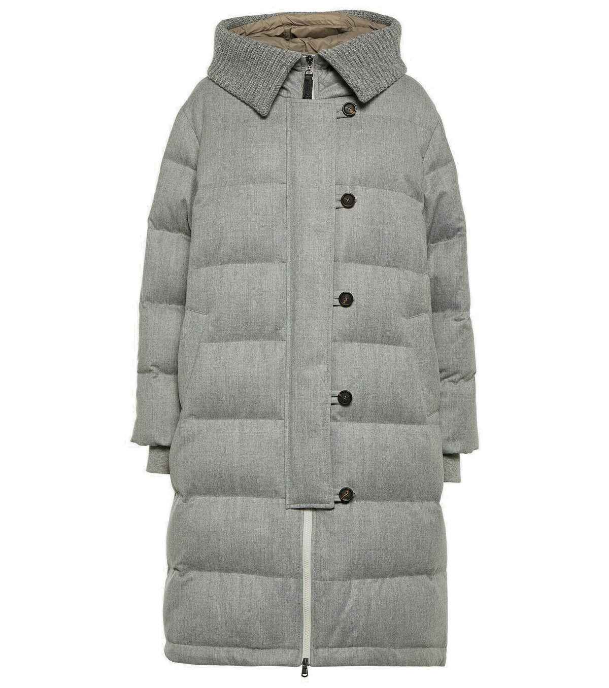 Brunello Cucinelli Beige Wool Coat main image 0