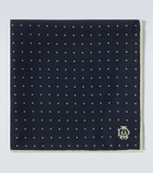 Dunhill Polka-dot silk scarf