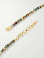 éliou - Mikel Gold-Plated, Agate and Rondelle Beaded Necklace