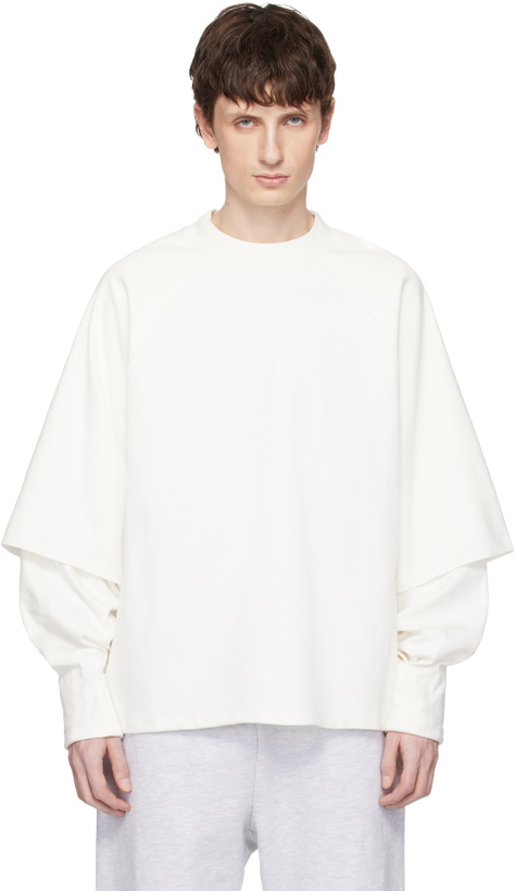 Photo: Seventh Off-White Raglan Layered Longsleeve T-shirt