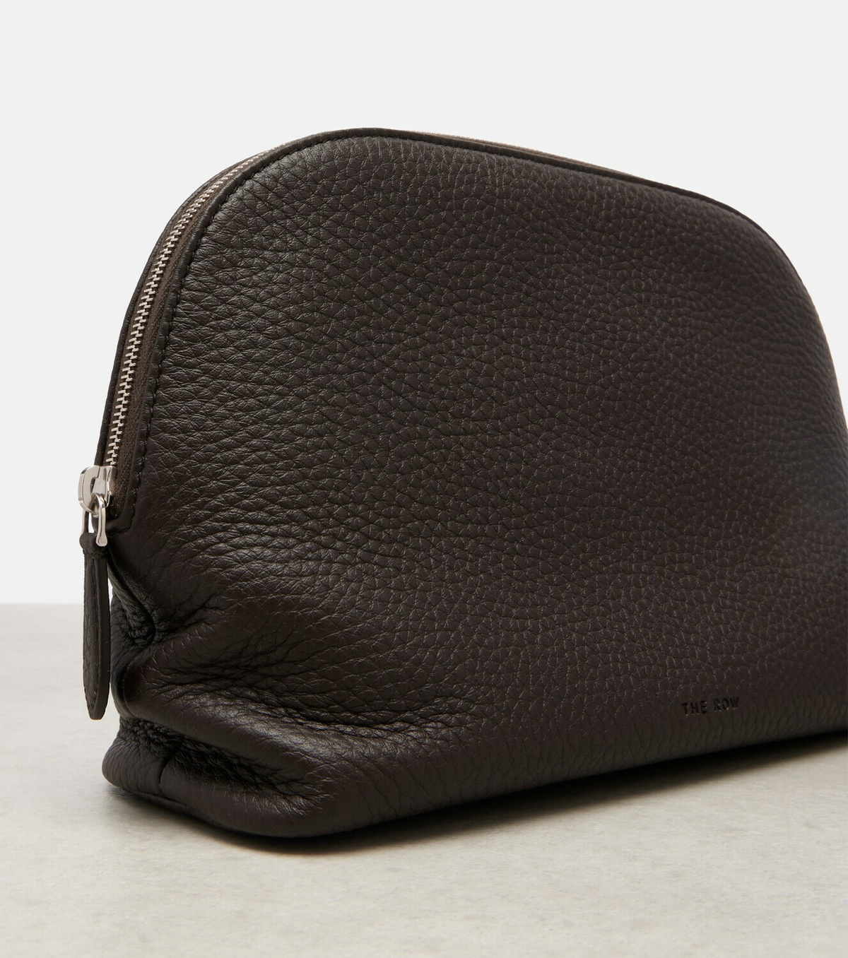 The Row Agnes leather clutch
