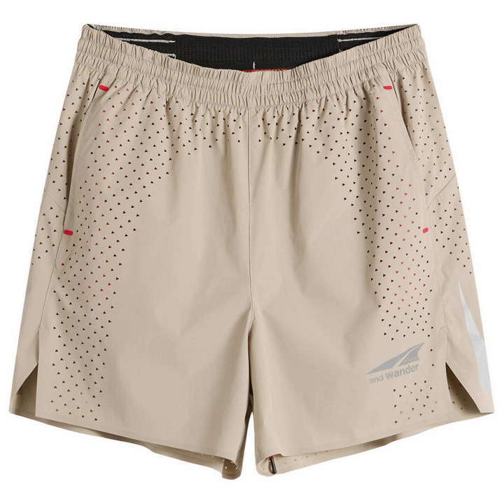 Photo: and wander Men's x Altra Ventilation Shorts in Beige