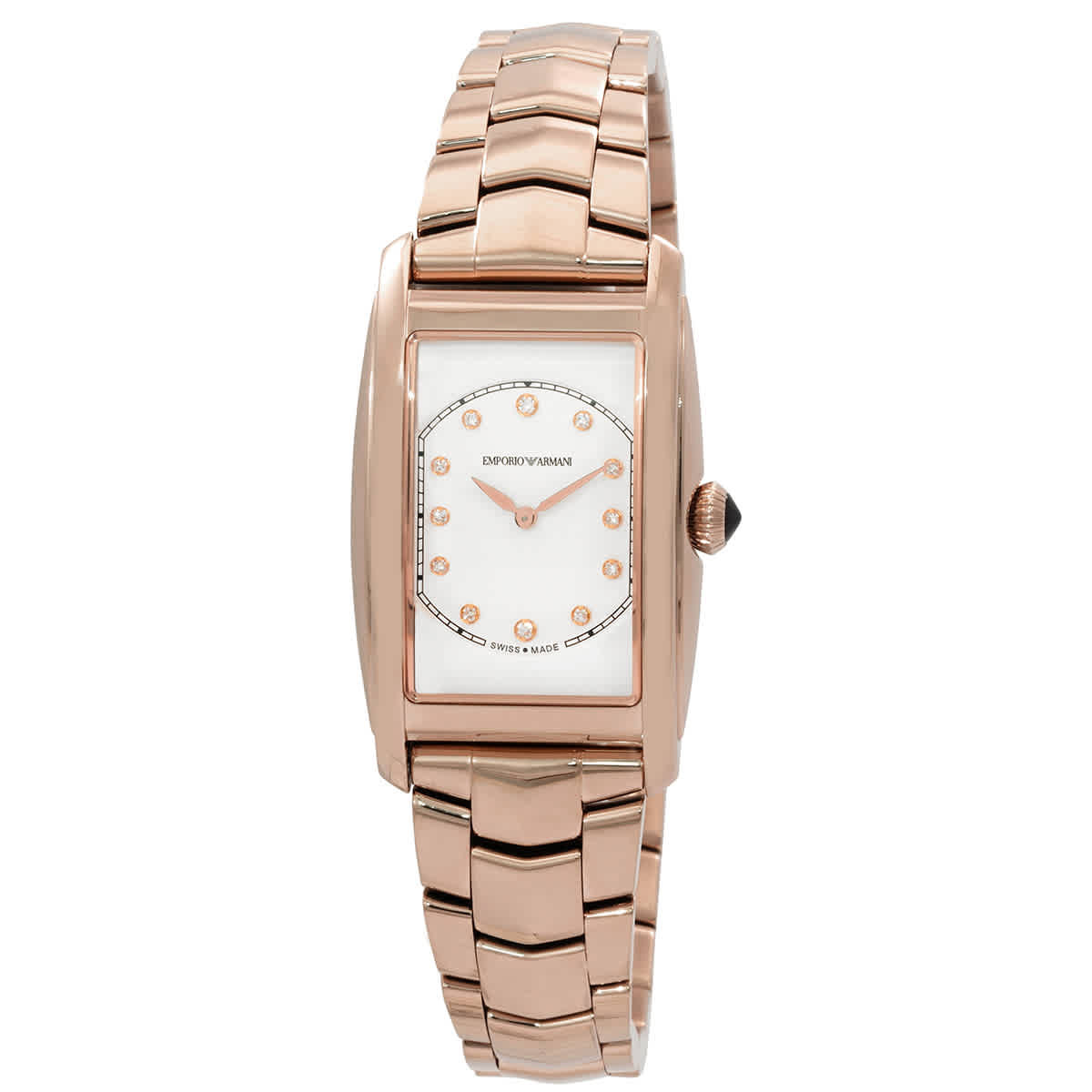 Armani Swiss Made Women’s Quartz Watch Emporio Armani Swiss Made Quartz Diamond White Dial Ladies  main image 2
