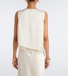 Vince Lace-trimmed satin top