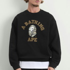 A Bathing Ape Men's Tree Edge Camo College Sweatshirt in Black