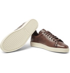 TOM FORD - Burnished-Leather Sneakers - Men - Brown