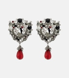 Saint Laurent Crystal-embellished clip-on earrings
