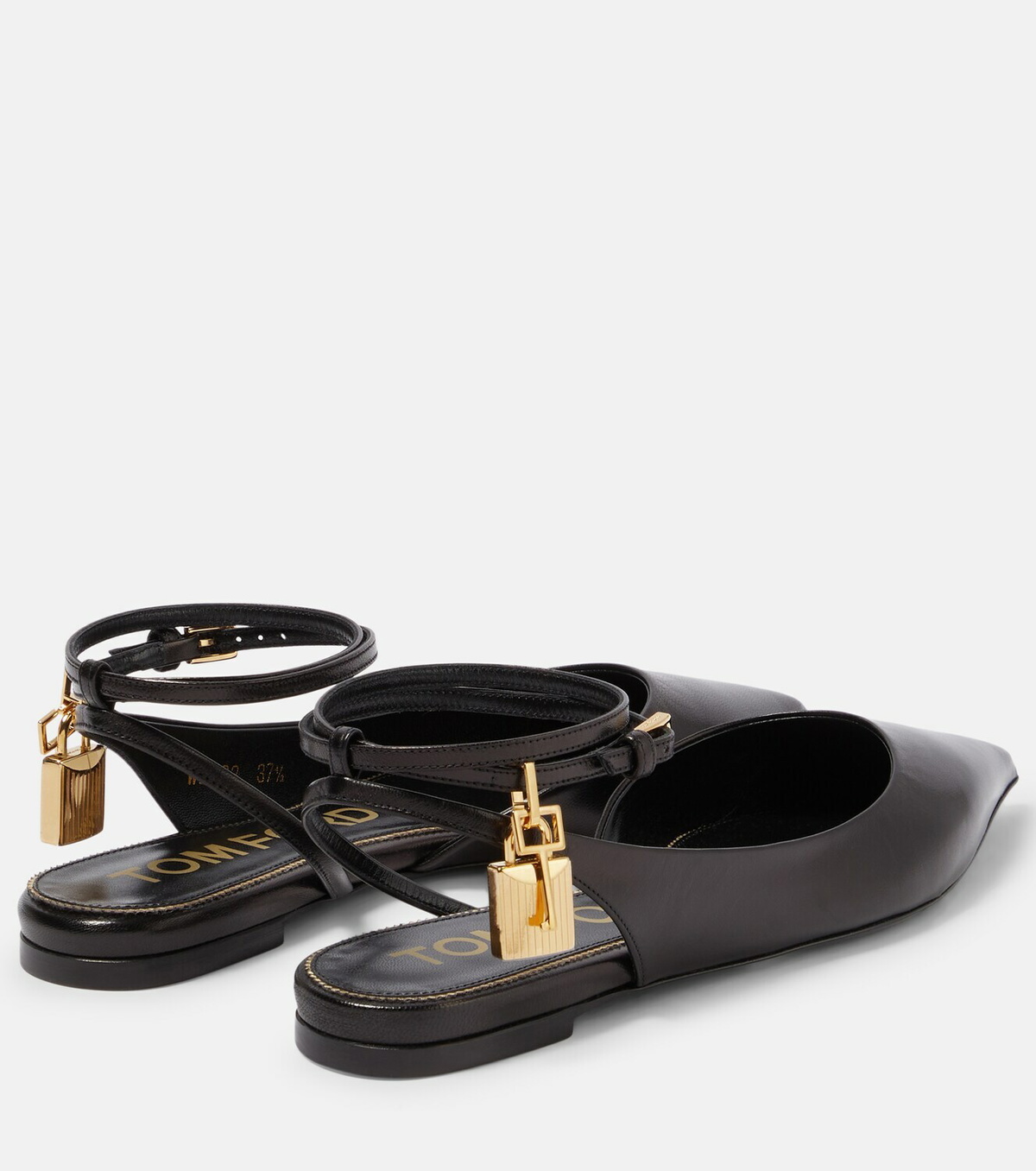 Tom Ford - Padlock leather ballet flats TOM FORD