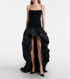 Stella McCartney Asymmetric crêpe and jersey gown