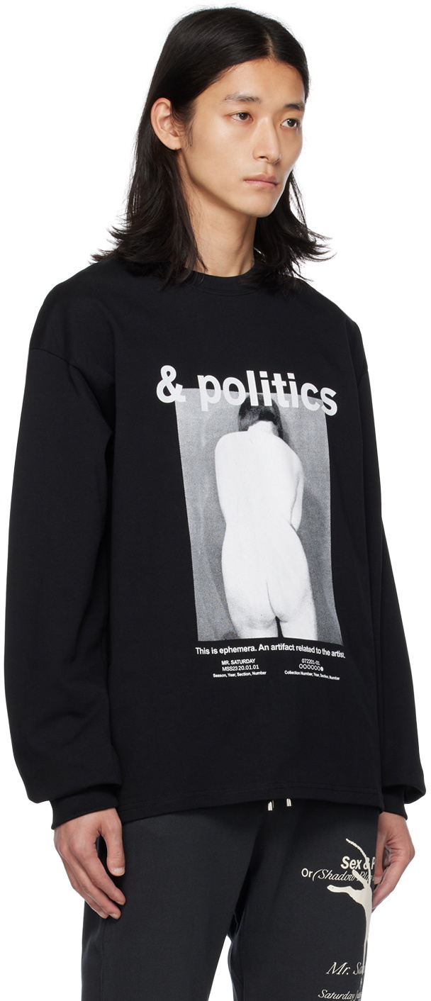 Mr. Saturday Black Printed Long Sleeve T-Shirt