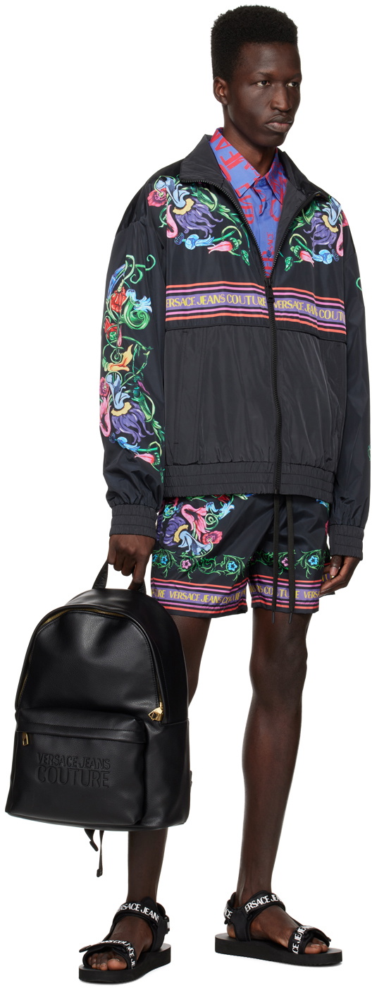 Versace Jeans Couture Black V-Emblem Garden Shorts Versace