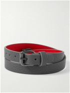 Christian Louboutin - Full-Grain Leather and Gunmetal-Tone Wrap Bracelet
