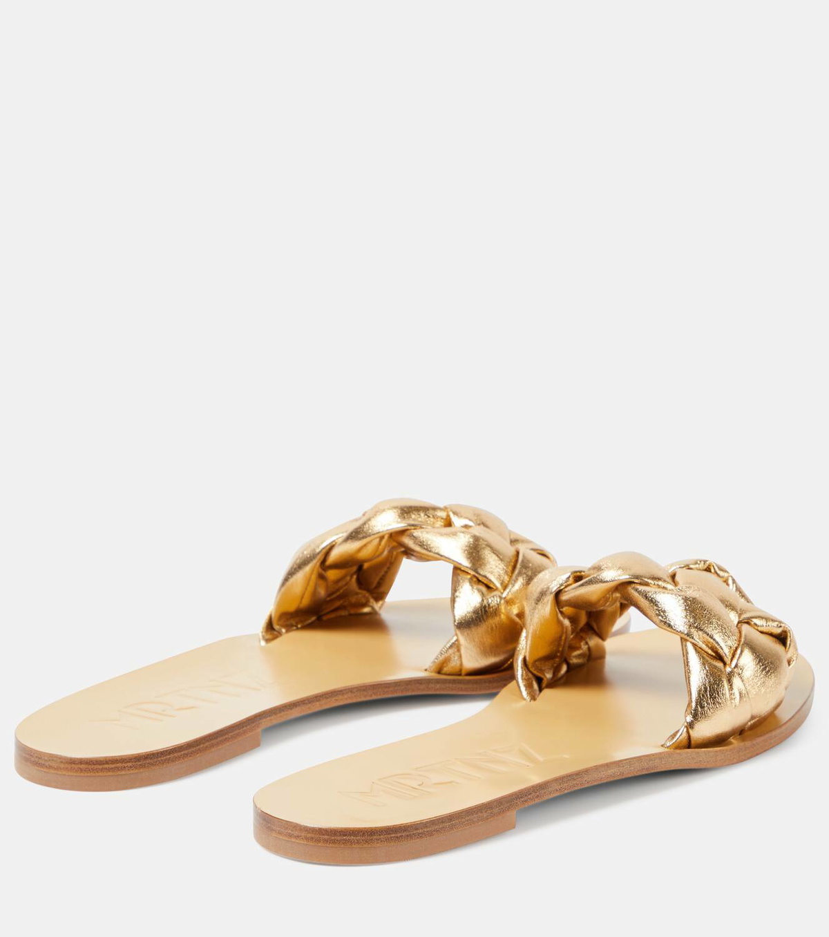 Souliers Martinez Pelota braided leather slides