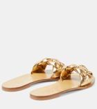 Souliers Martinez Pelota braided leather slides