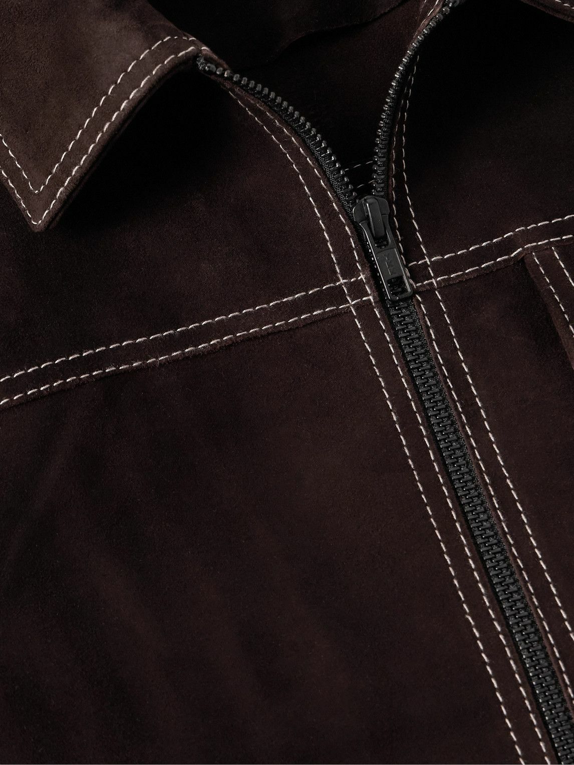 Oliver Spencer - Suede Jacket - Brown