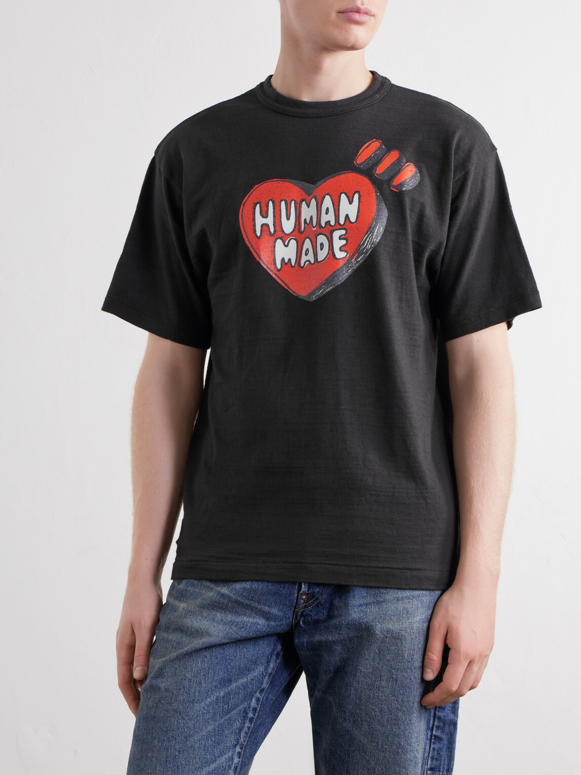 Human Made - Printed Cotton-Jersey T-Shirt - Black
