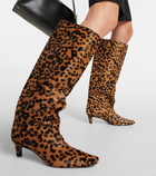 Toteme Wide Shaft calf hair knee-high boots