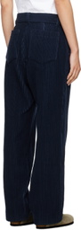 The Elder Statesman Navy Cuddle Trousers