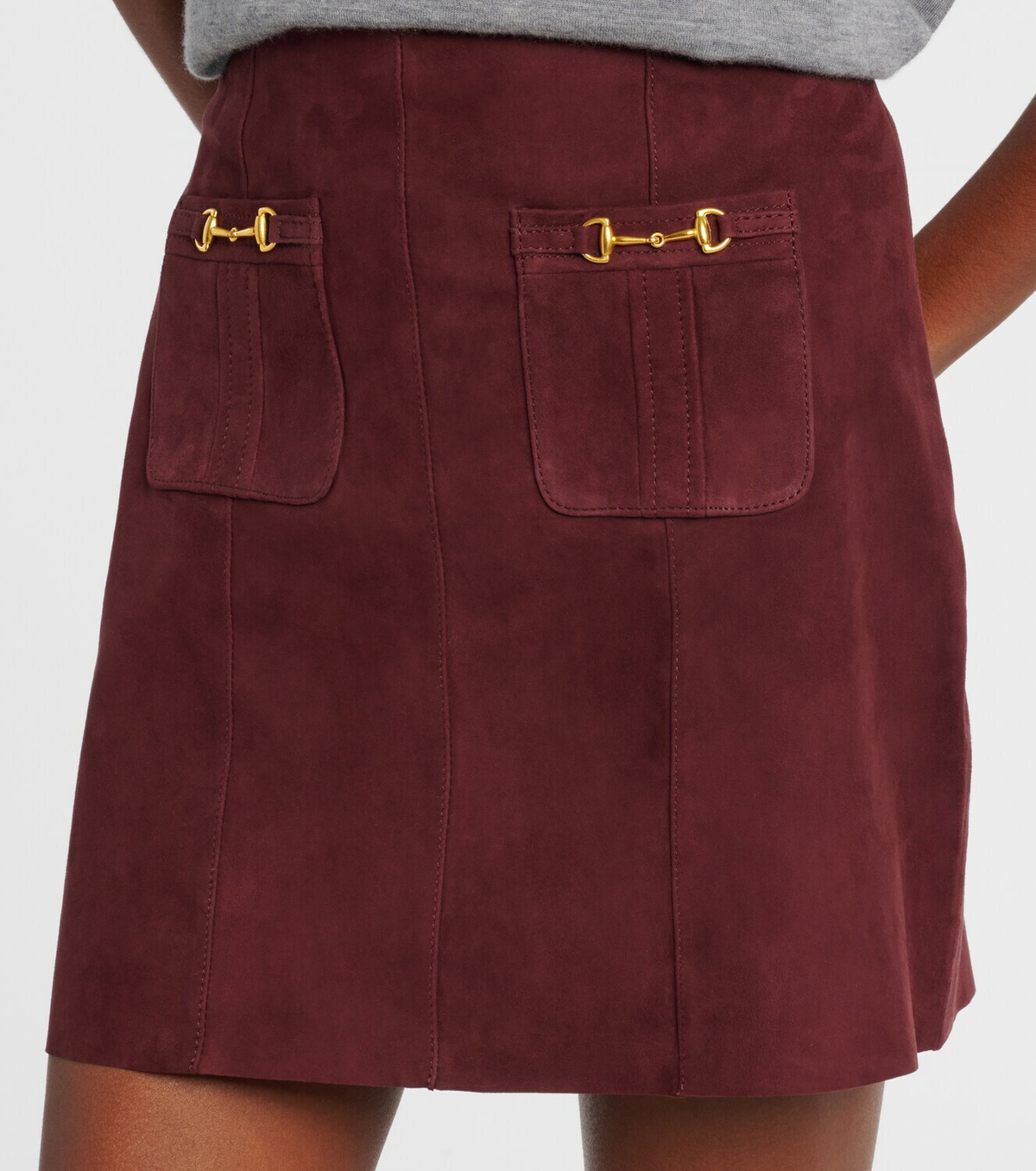 Rixo Wiley suede miniskirt