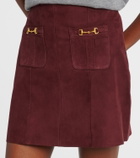 Rixo Wiley suede miniskirt