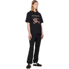Burberry Black Check Suede Urchin Loafers