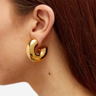 JW Anderson Women's Bumper Hoop Earrings in Gold