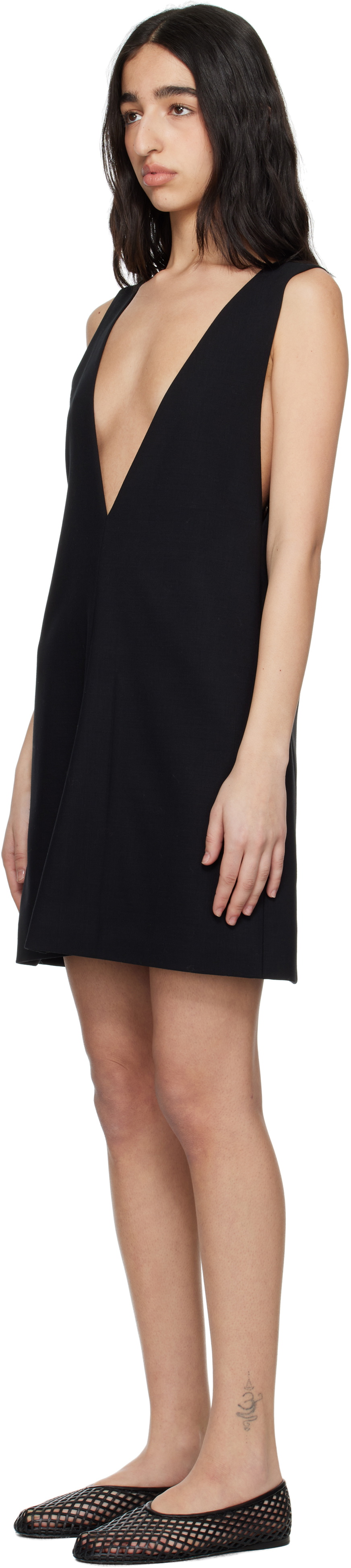 Carven Navy Wool Minidress