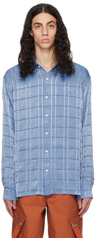 Photo: Jacquemus Blue Le Papier 'La Chemise Tombolo' Shirt