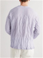 Ermenegildo Zegna - Crinkled Cotton-Blend T-Shirt - Brown
