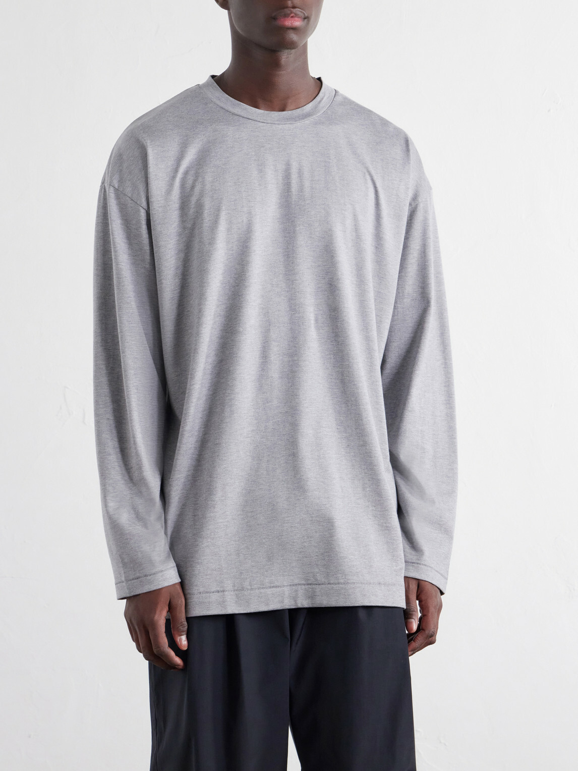ATON - Cotton-Jersey T-Shirt - Gray