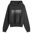 Han Kjobenhavn Men's Faded Logo Boxy Hoodie in Black