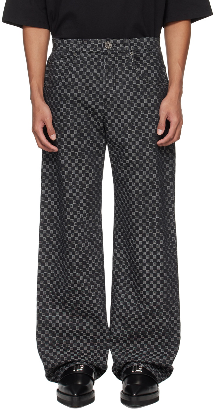 Balmain Black Monogram Jeans Balmain