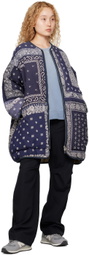 Visvim Blue Reversible Down Coat