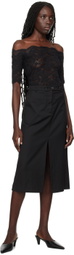 The Garment Black Pluto Midi Skirt