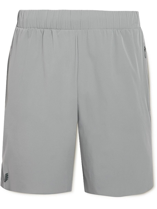 Photo: Castore - Active Straight-Leg Logo-Print Stretch Shorts - Gray