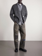 Neighborhood - Savage Distressed Wide-Leg Jeans - Black
