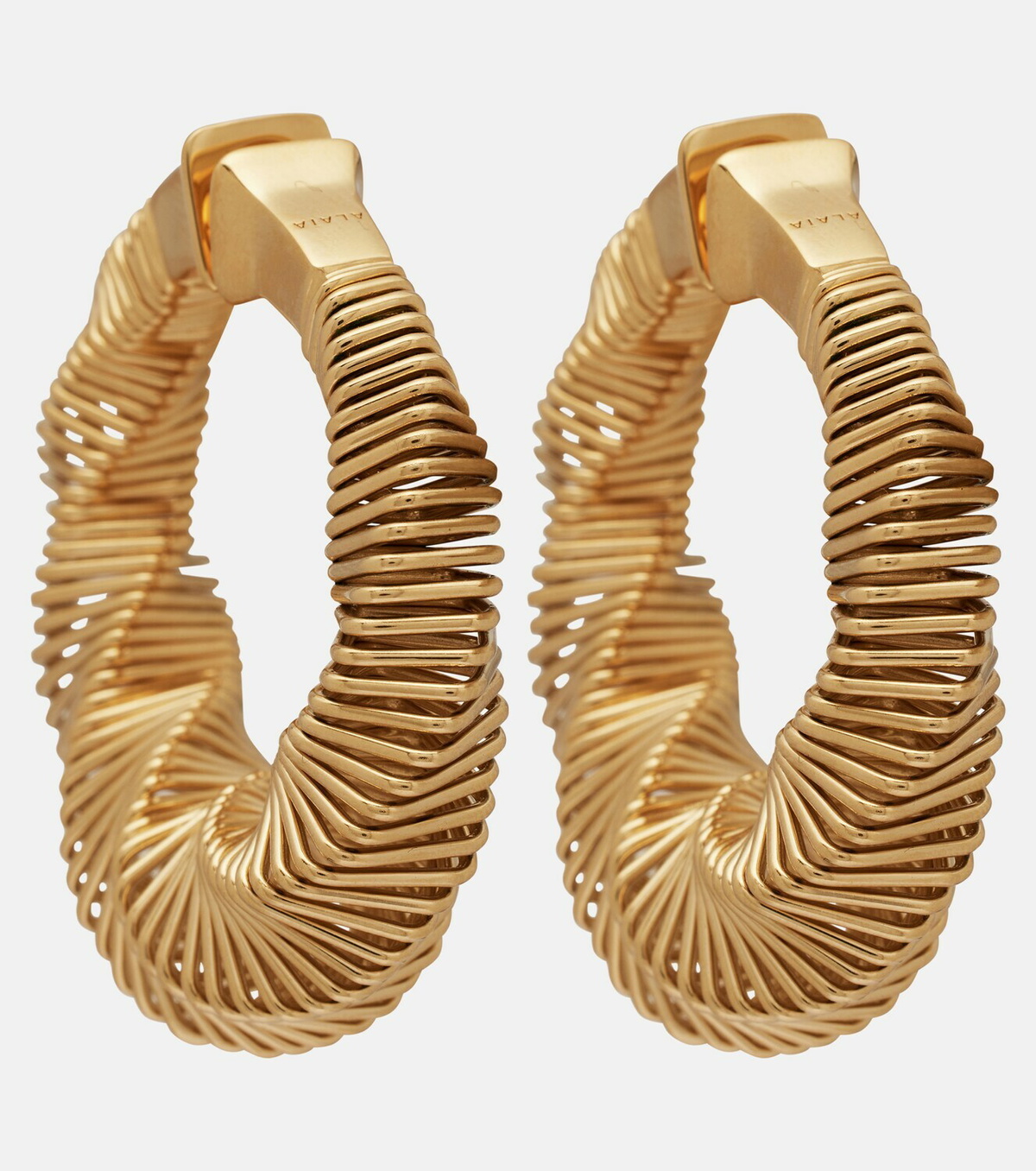 Alaïa Square Spiral hoop earrings